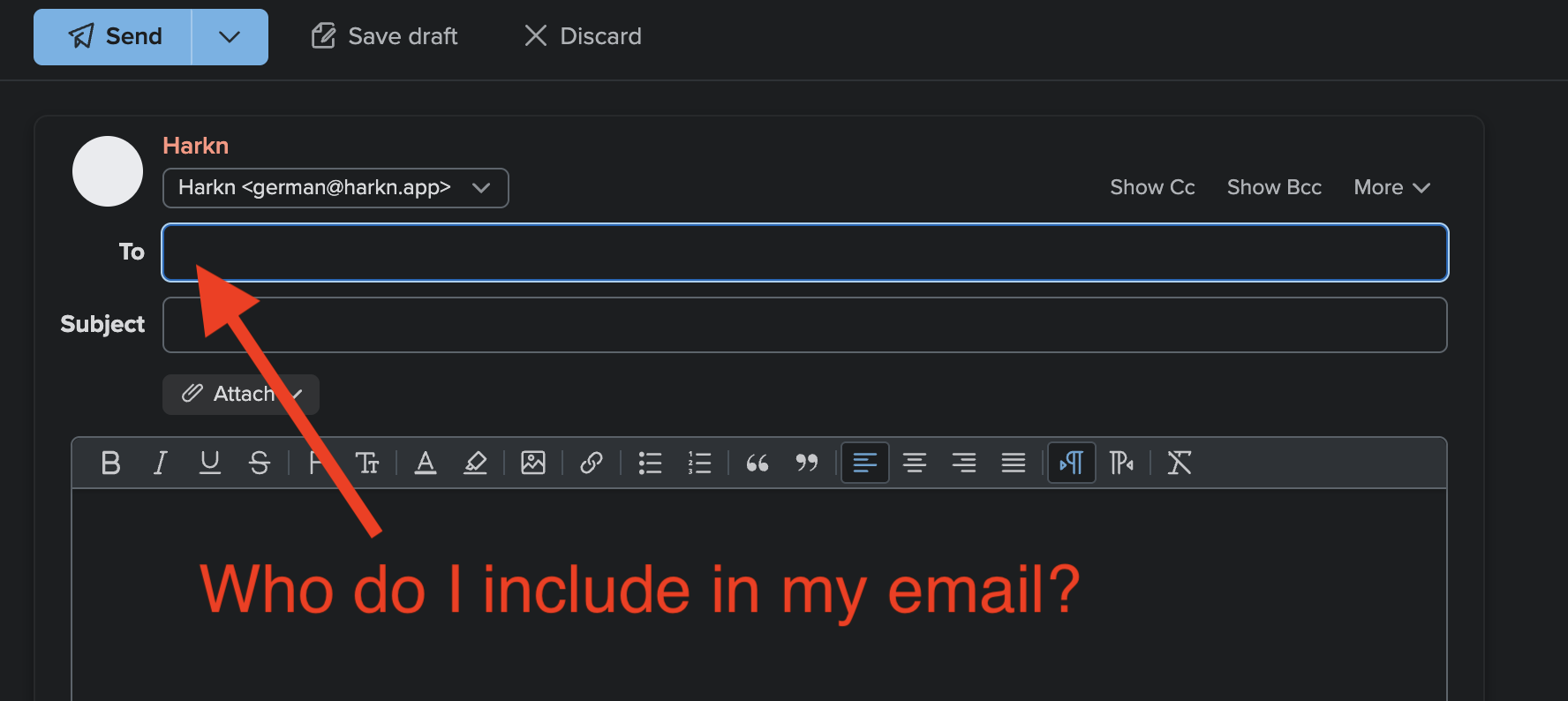 It's hard to know who to include in your email